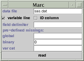 ScreenShot Marc-Fenster zur Datei-Selektion